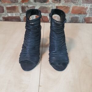 Womens Carlos black heeled sandals, 8M